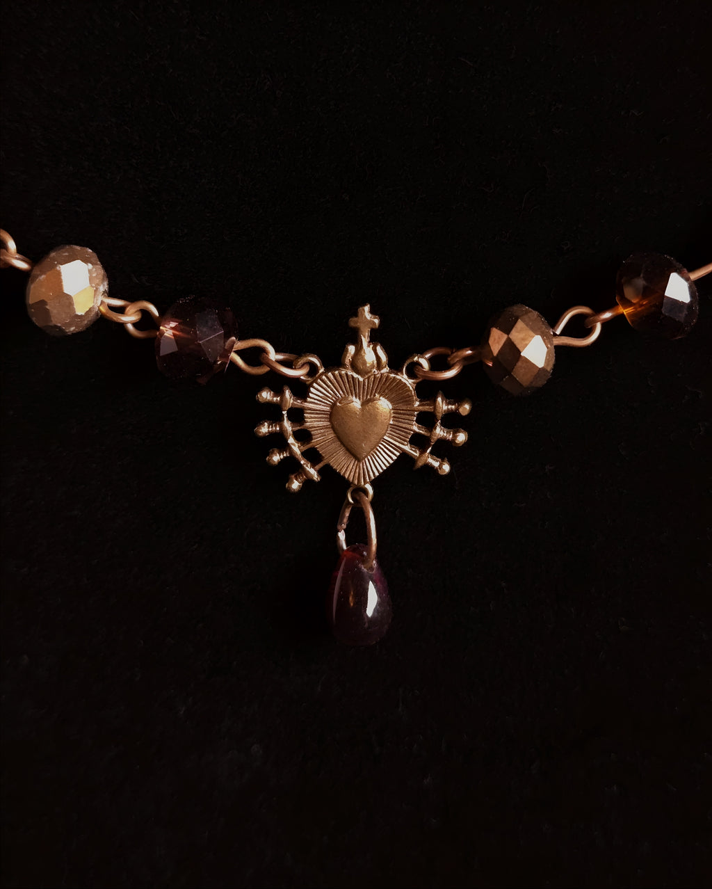 Seven Sorrows | Autumn Glass Necklace
