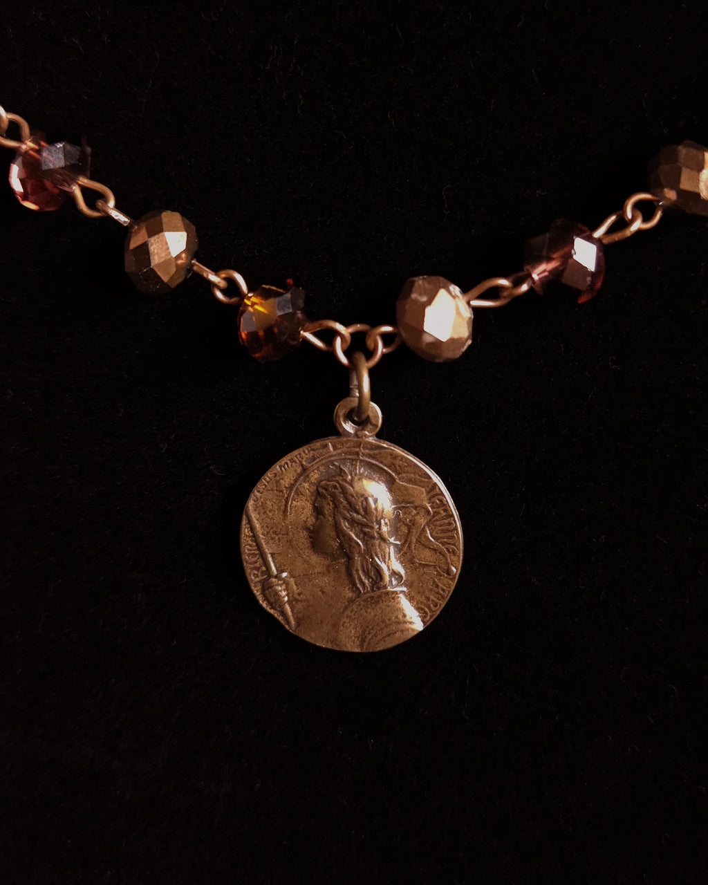 St. Joan of Arc | Autumn Glass Necklace