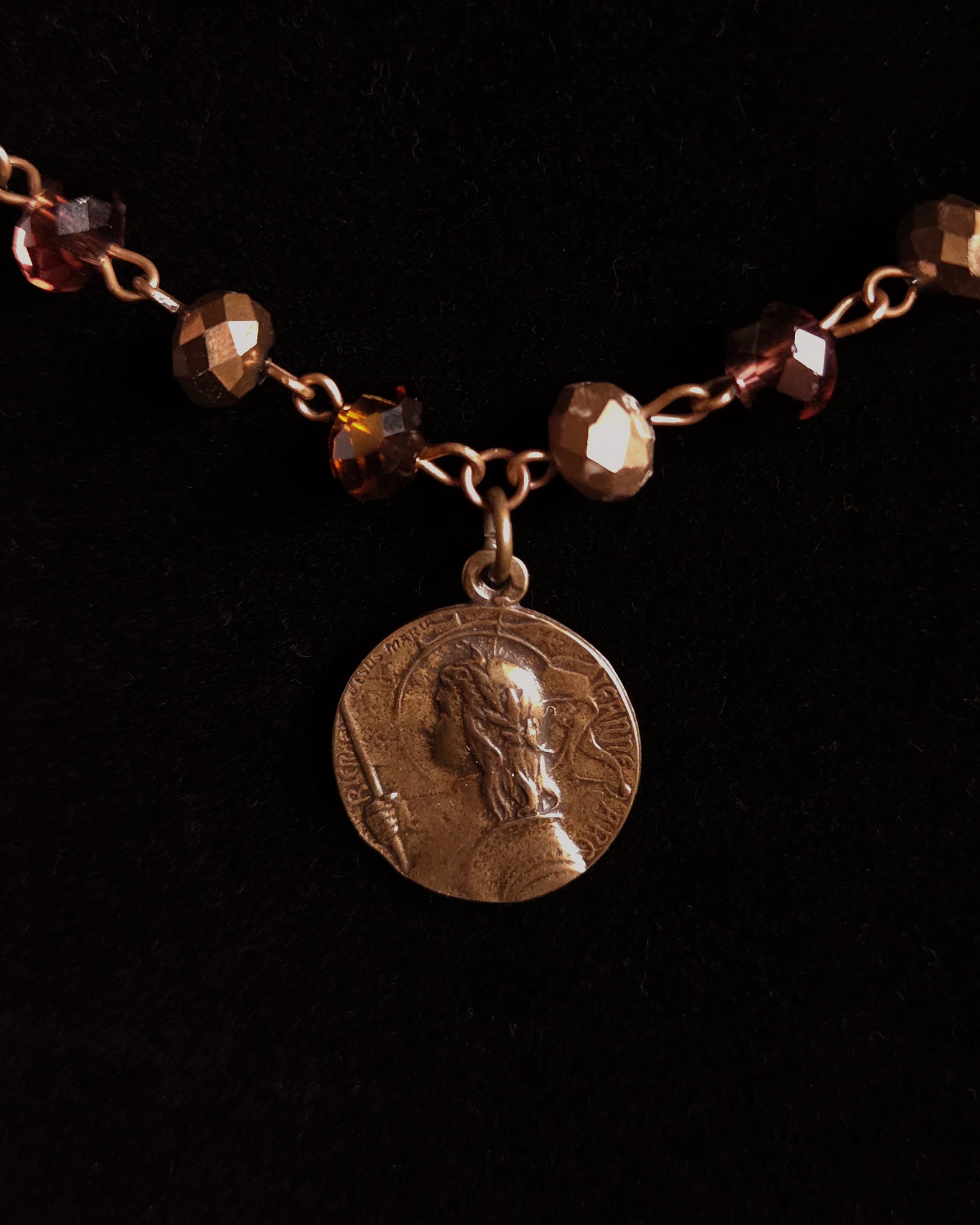 St. Joan of Arc | Autumn Glass Necklace