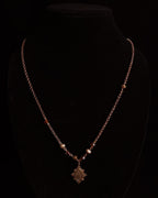 Sacred Heart Fleur de Lies | Asymmetrical Autumn Glass Necklace