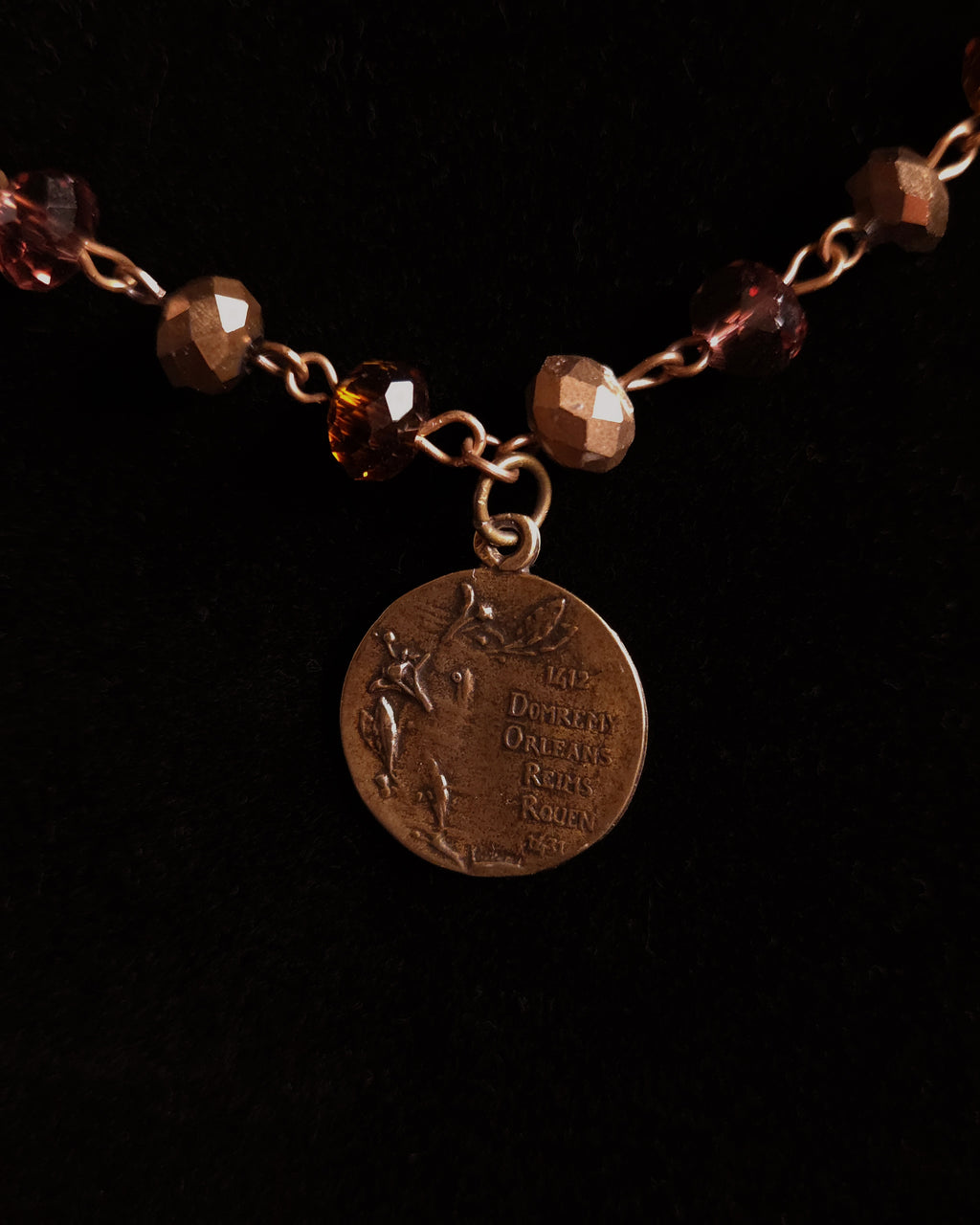 St. Joan of Arc | Autumn Glass Necklace