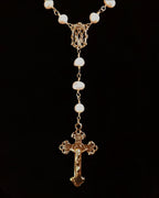 Auspice Maria | Rosary Inspired Freshwater Pearl Layered Necklace