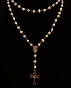 Auspice Maria | Rosary Inspired Freshwater Pearl Layered Necklace