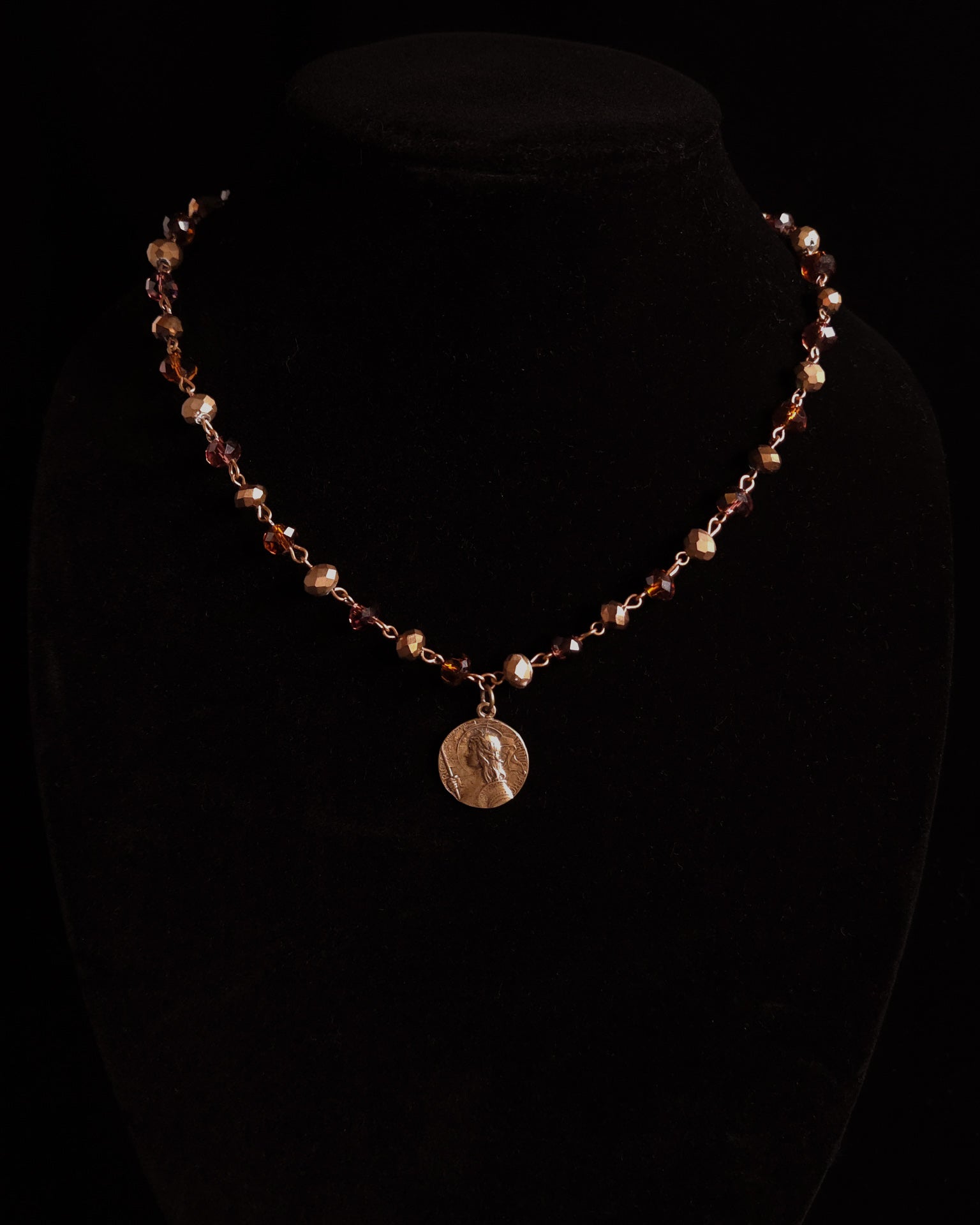 St. Joan of Arc | Autumn Glass Necklace