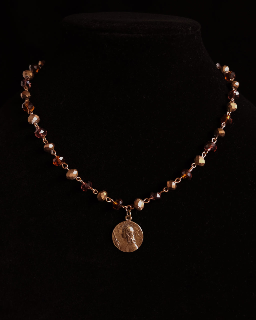 St. Joan of Arc | Autumn Glass Necklace