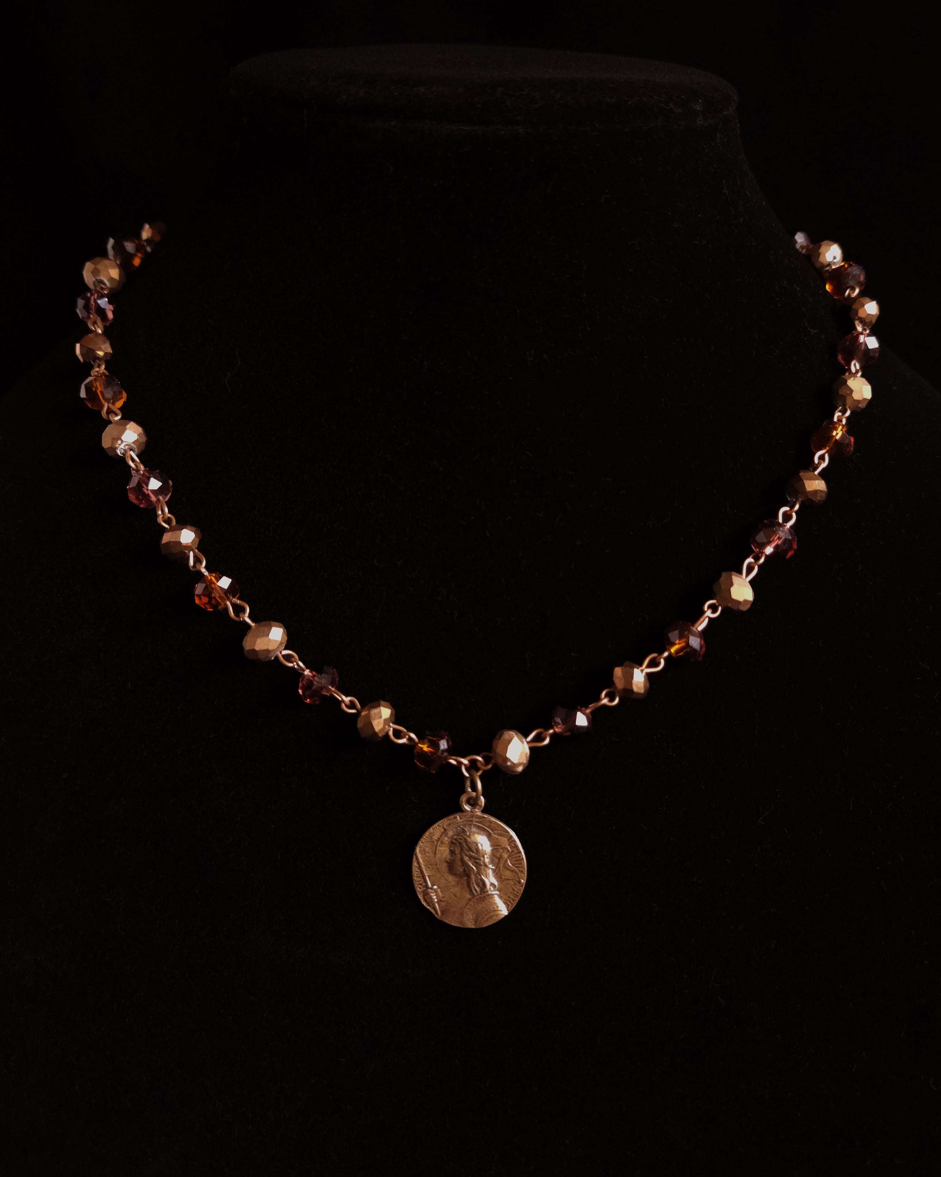 St. Joan of Arc | Autumn Glass Necklace